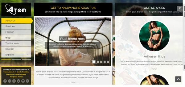 SJ Atom шаблон Joomla SJ Atom шаблон Joomla скачать