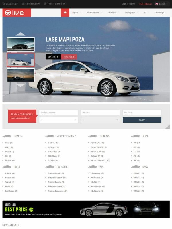 SJ Live шаблон Joomla SJ Live шаблон Joomla скачать